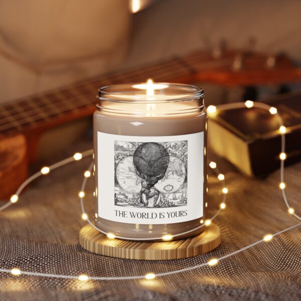 GoodMotiv.com - The World Is Yours III World Map Atlas Affirmation Candle - Image 4